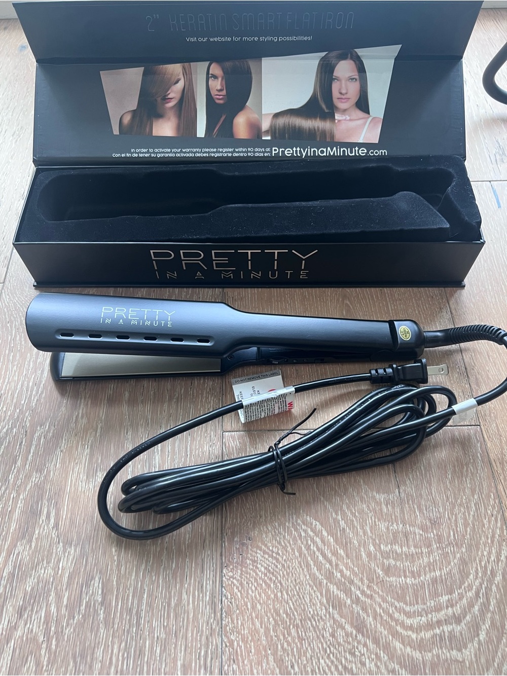 Black 2" Ceramic Flat Iron - Sleek Straightening